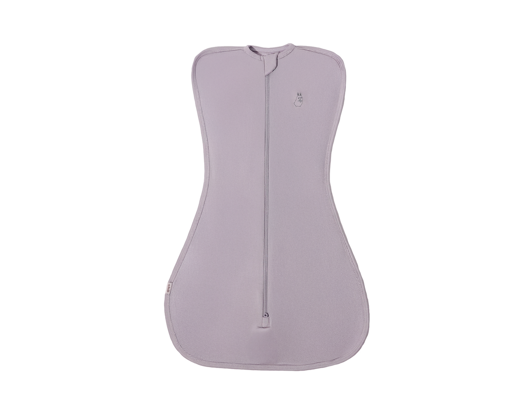 Lollibly Organic Bamboo Baby Zip Swaddle Bag Lavender Light Purple