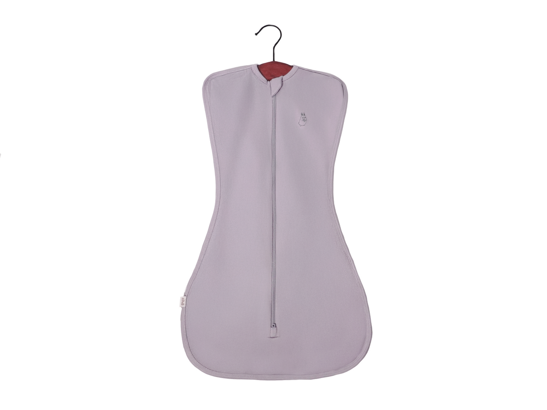Lollibly Organic Bamboo Baby Zip Swaddle Bag Lavender Light Purple