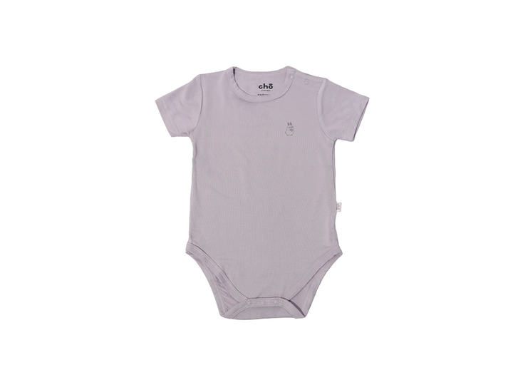 Lollibly Organic Bamboo Short Sleeve Baby Onesie Lavender Purple