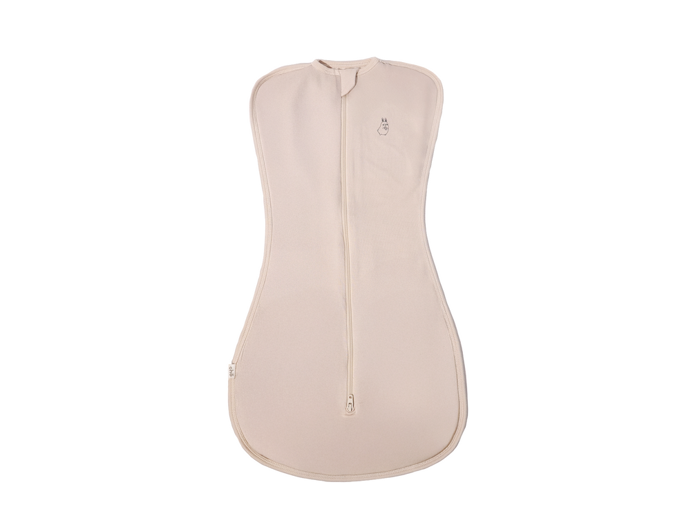 Lollibly Organic Bamboo Baby Zip Swaddle Bag Sand Beige