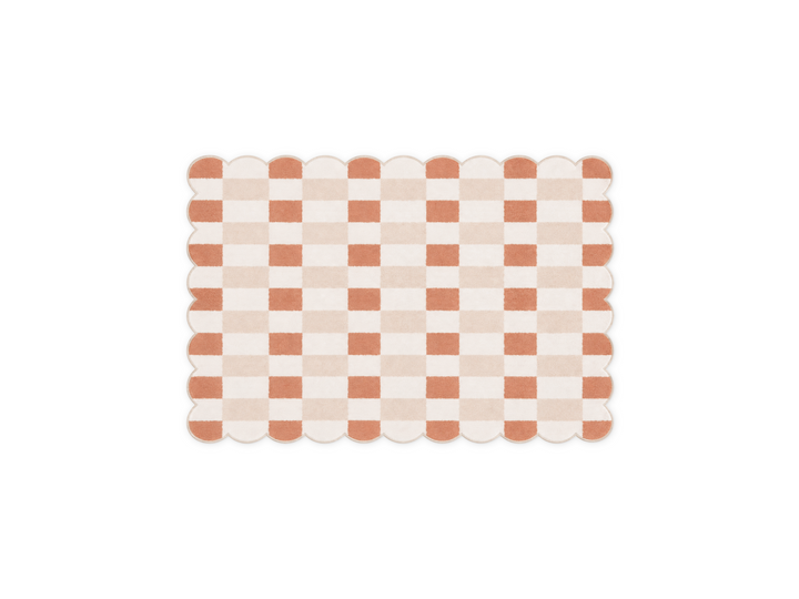 Lollibly Waffle Plush Playmat in Little One (100 × 140 cm), featuring soft, scalloped edges.