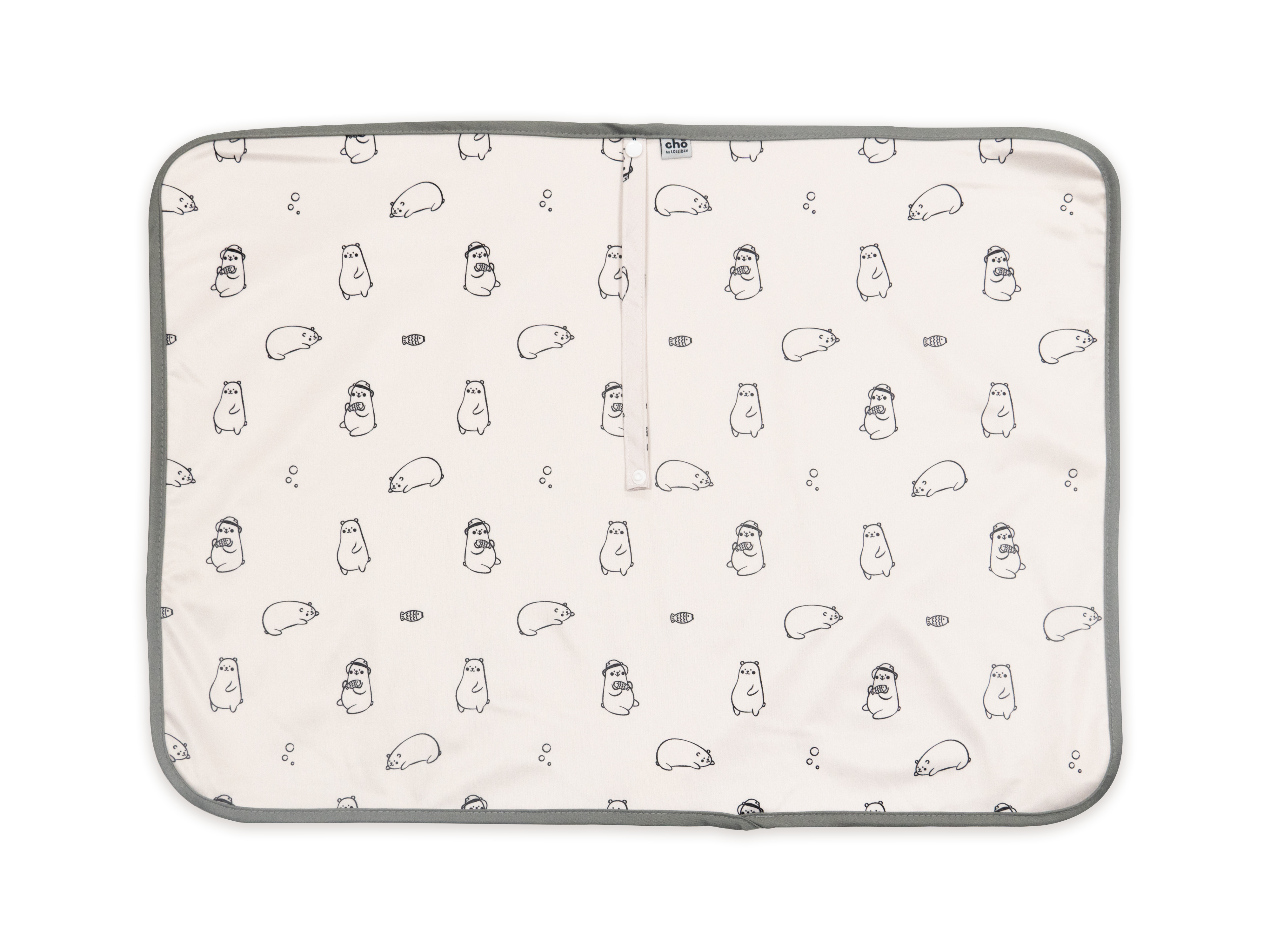Cho Portable Changing Mat: Maru Bear Olive (50 x 70cm)