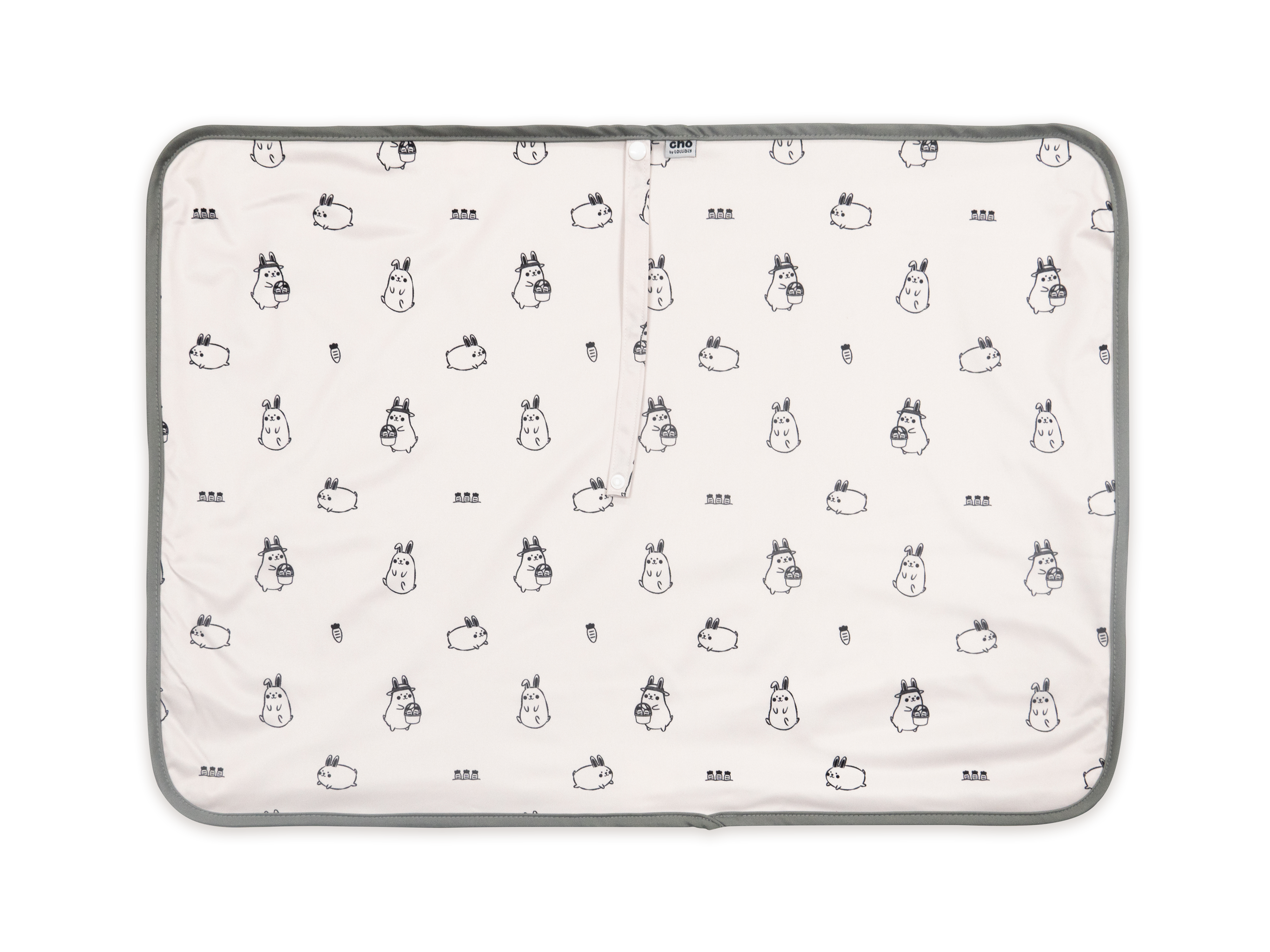Cho Portable Changing Mat: Momo Bunny Slate (50 x 70cm)