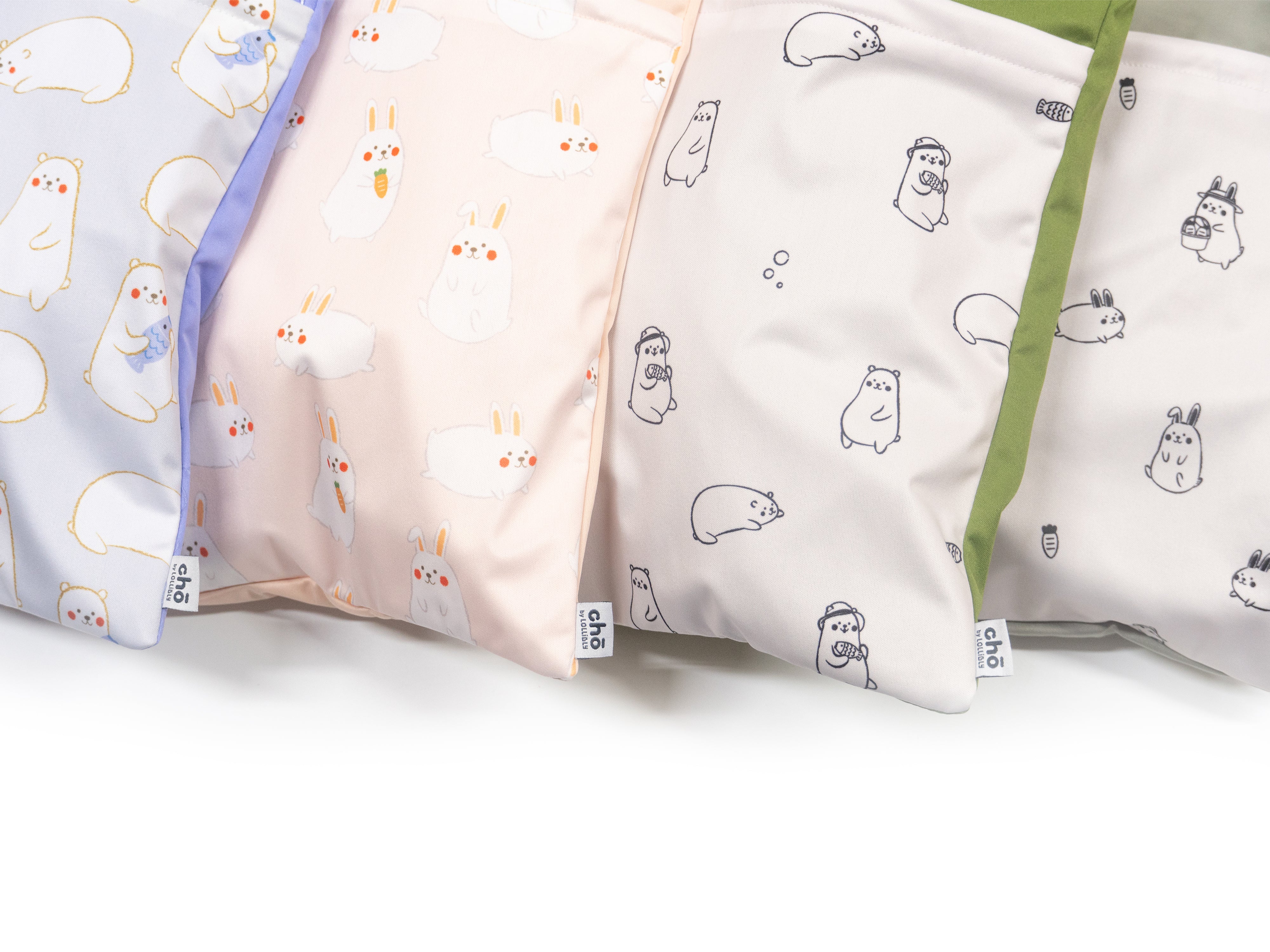 Cho Waterproof Diaper Wet Bag: Momo Bunny Peach (40 x 30cm)