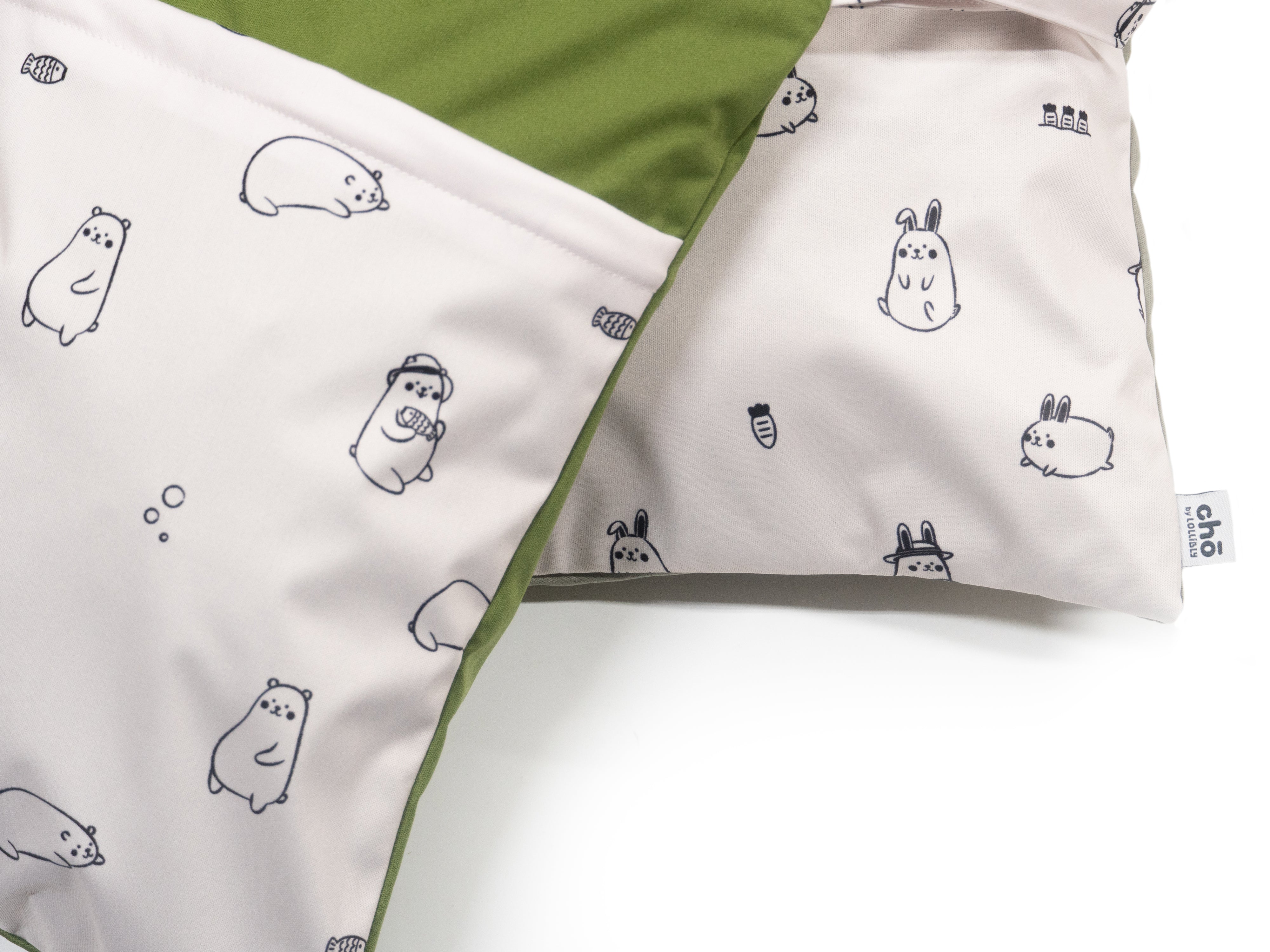 Cho Waterproof Diaper Wet Bag: Momo Bunny Slate (40 x 30cm)