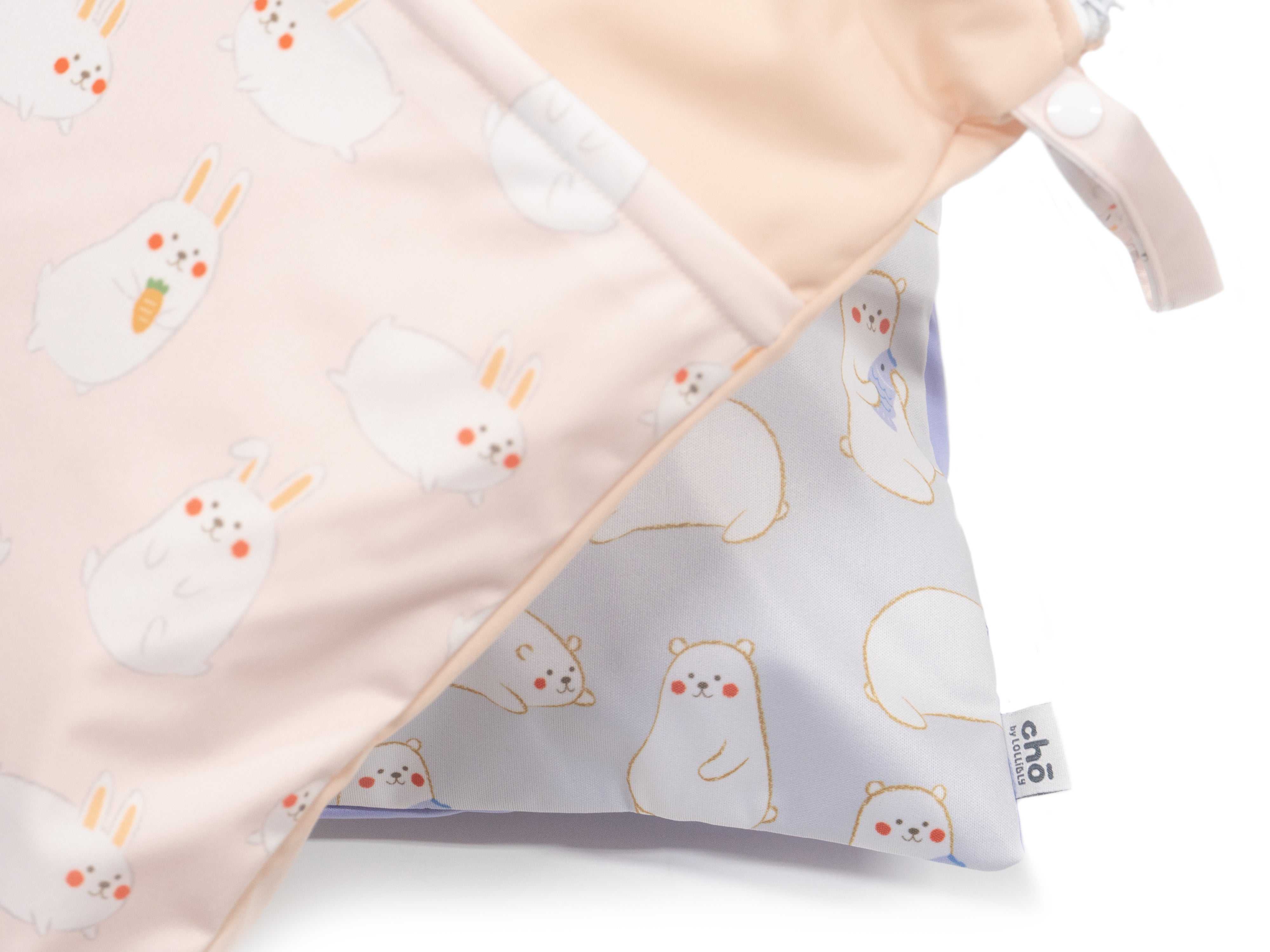 Baby Adventure Bundle: 2 Wet Bags + 2 Changing Mats (Momo Bunny)