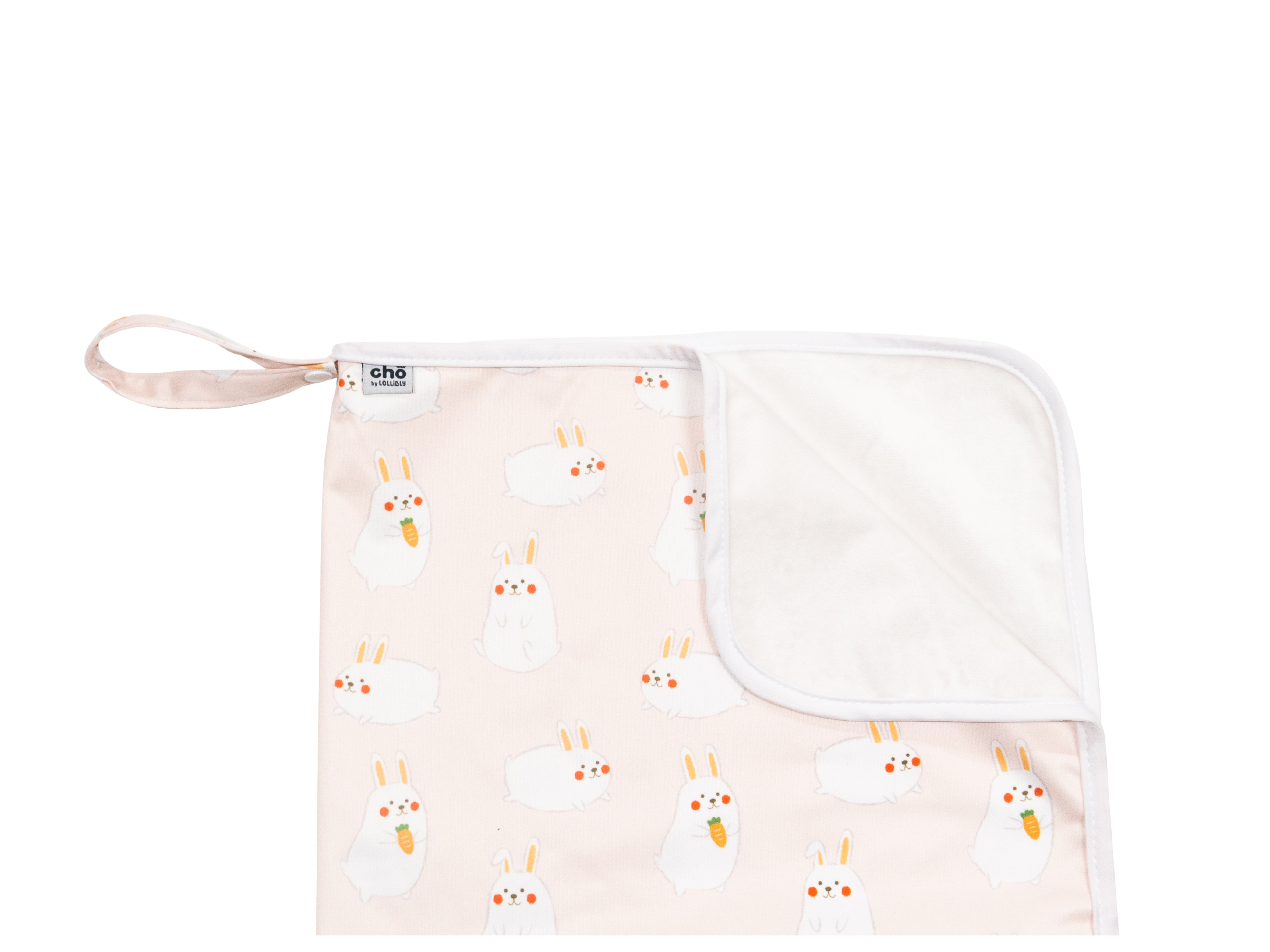 Cho Portable Changing Mat: Momo Bunny Peach (50 x 70cm)