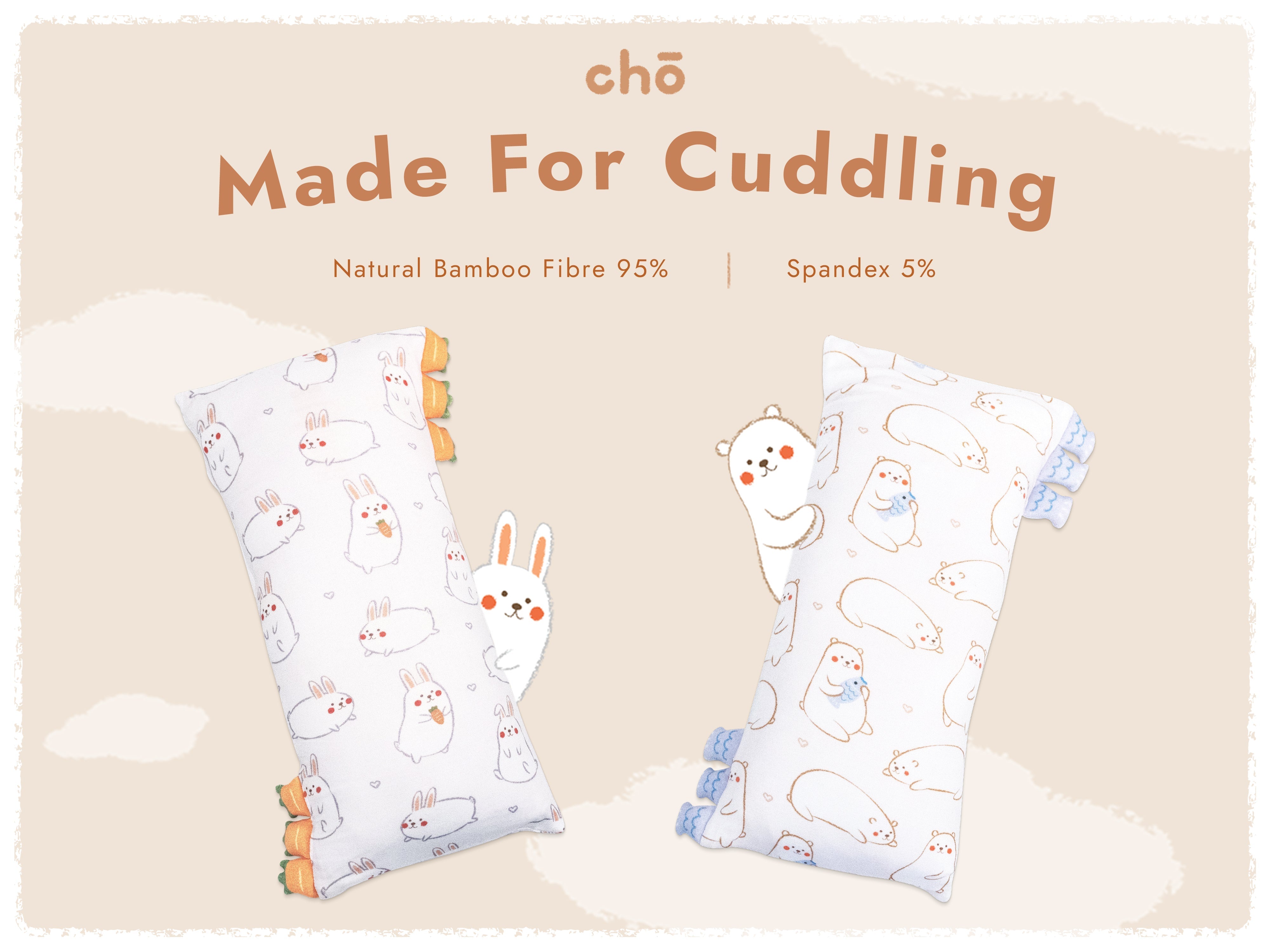 [EXTRA COVER] Cho Snuggy Buddy Pillow (Maru Bear: Medium 18 x 38cm)