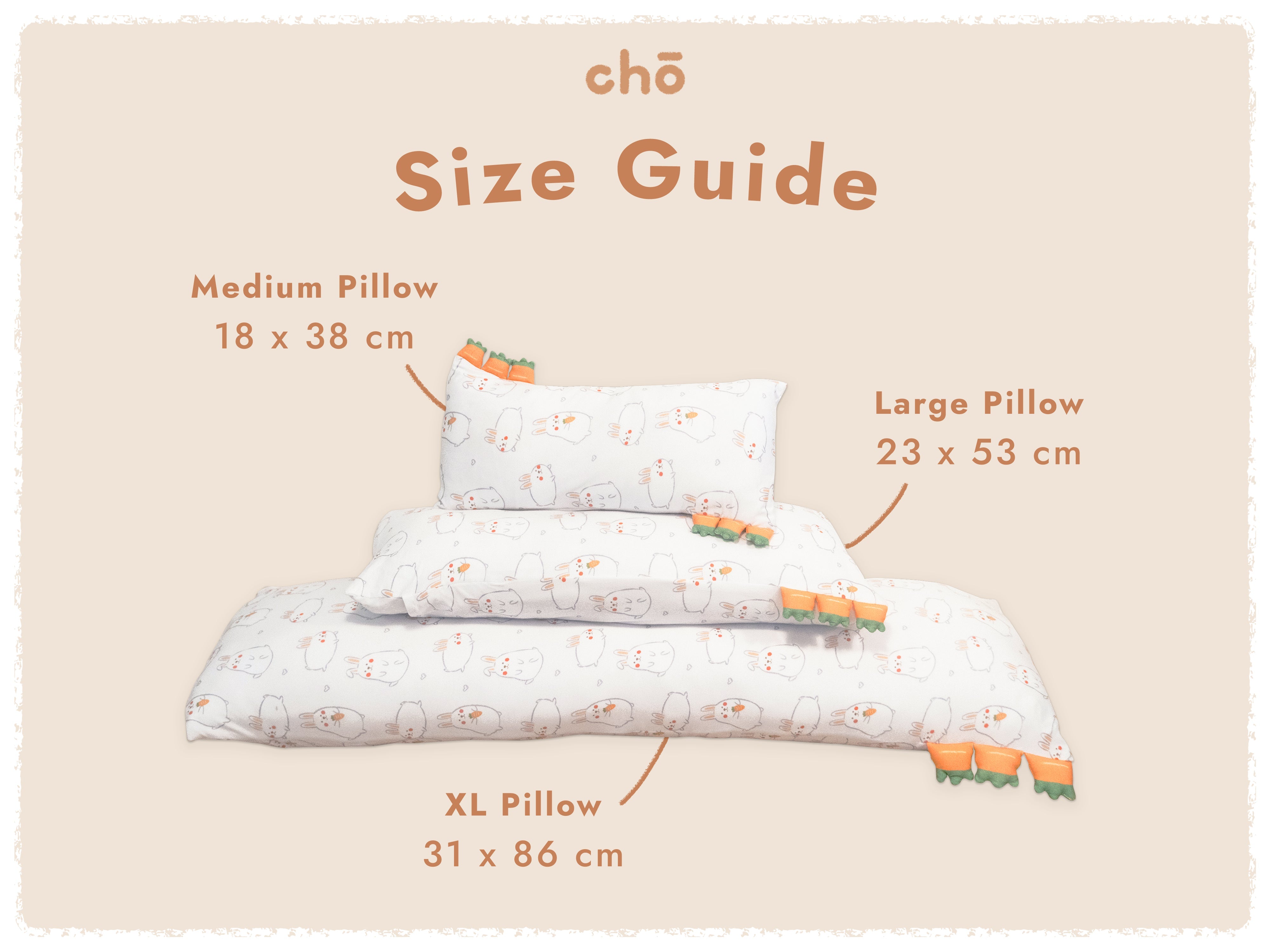 Cho Snuggy Buddy Pillow (Momo Bunny: Large 23 x 53cm)